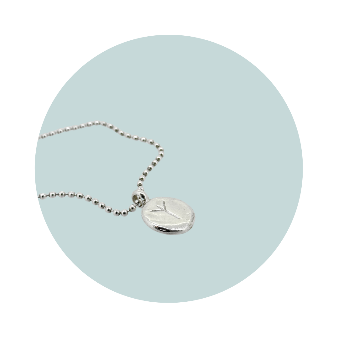 Silver Algiz Rune Bracelet | Protection