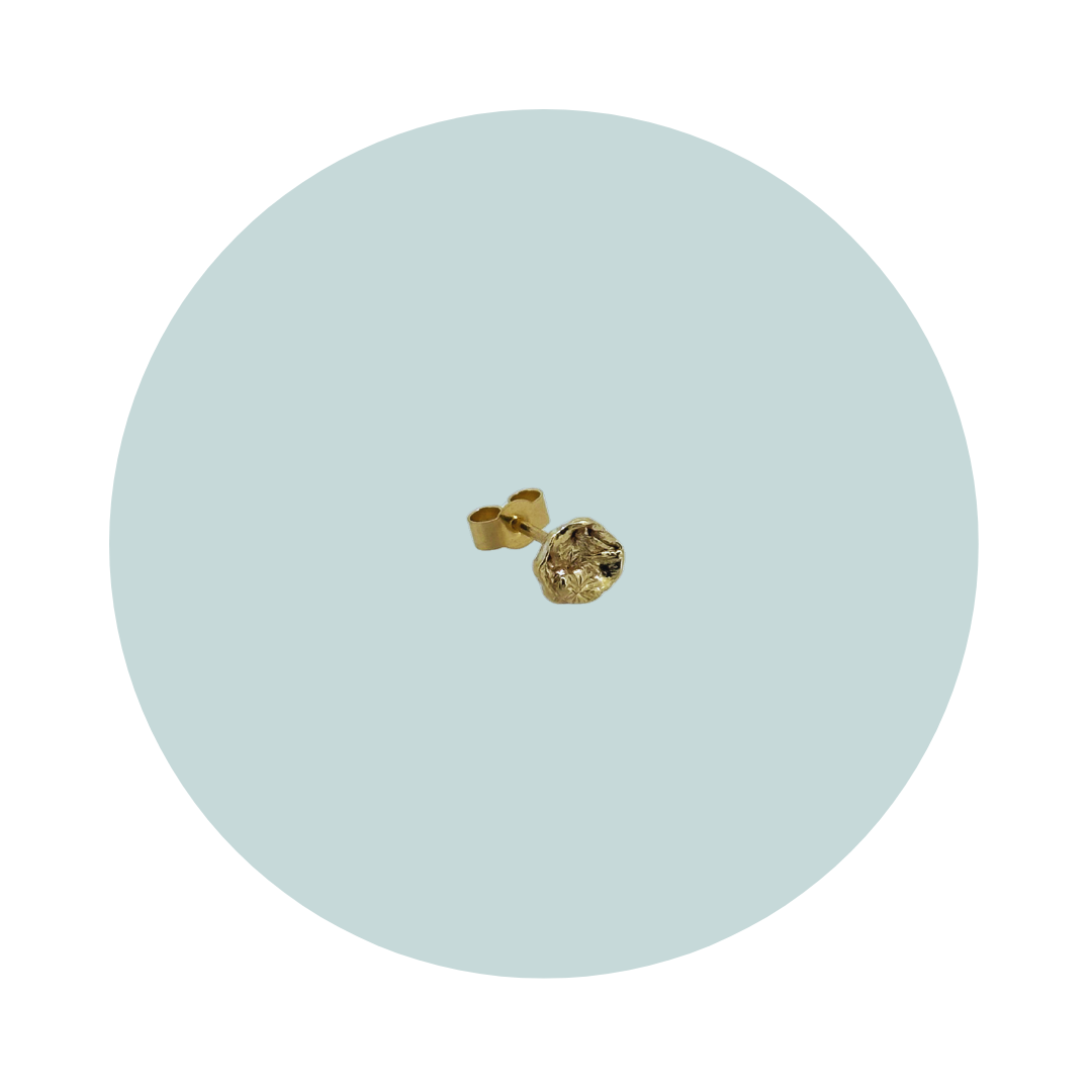 Flow Gold Stud Earring #1
