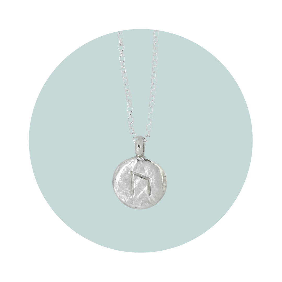 Silver Uruz Rune Necklace | Strength