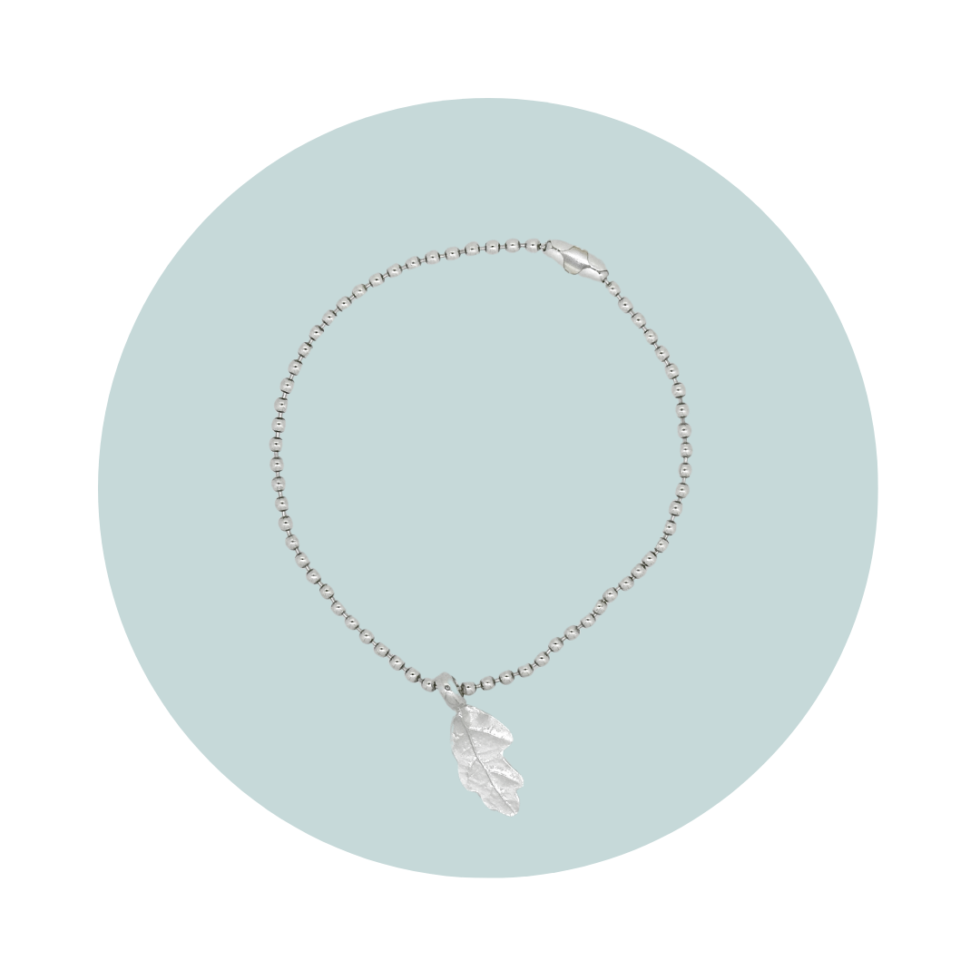 Silver Oak Leaf Bracelet