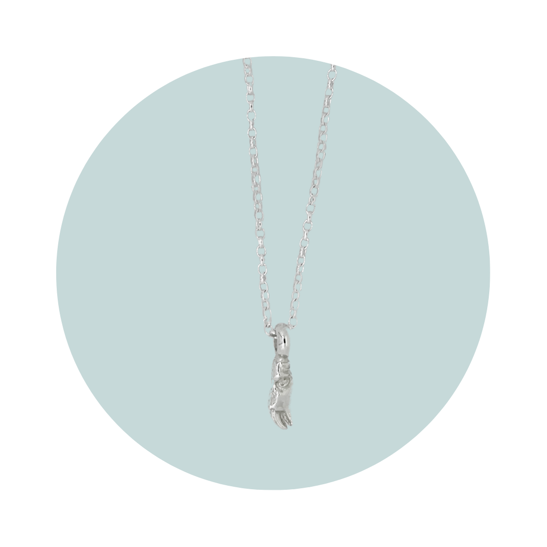 Silver Crab Claw Pendant Necklace