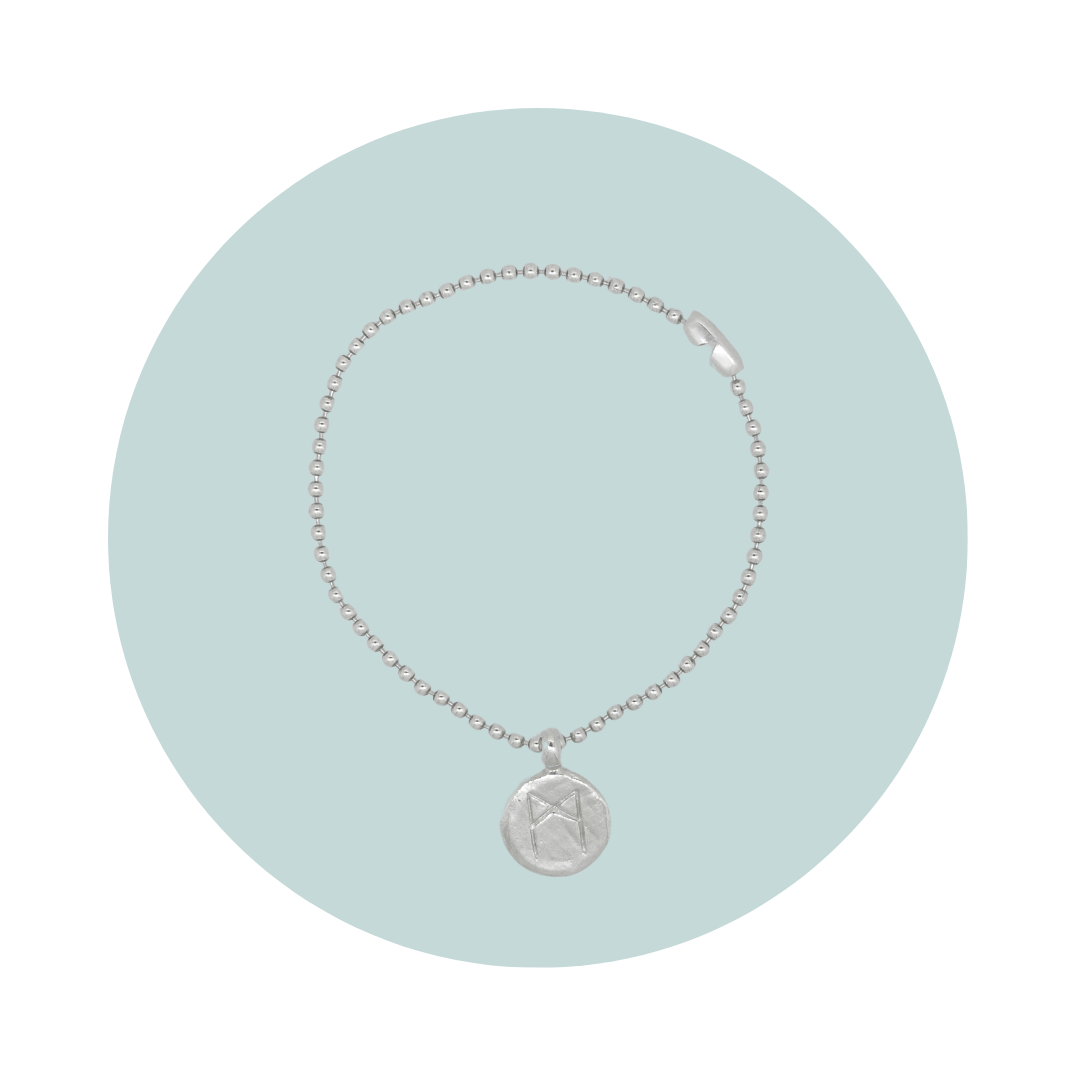 Silver Mannaz Rune Bracelet | Individuality & Potential