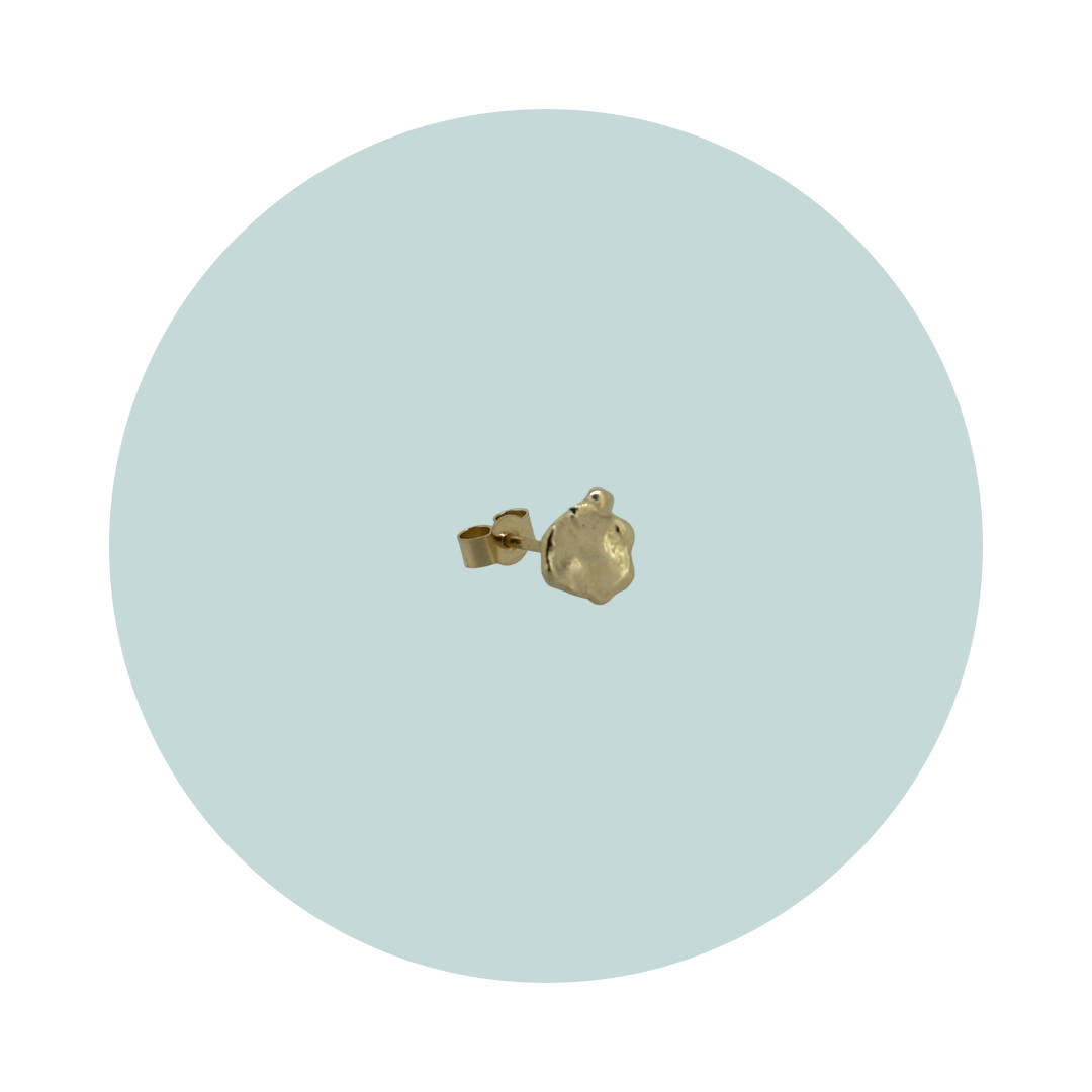 Flow Gold Stud Earring #2