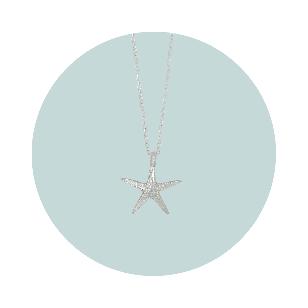 Silver Starfish Necklace