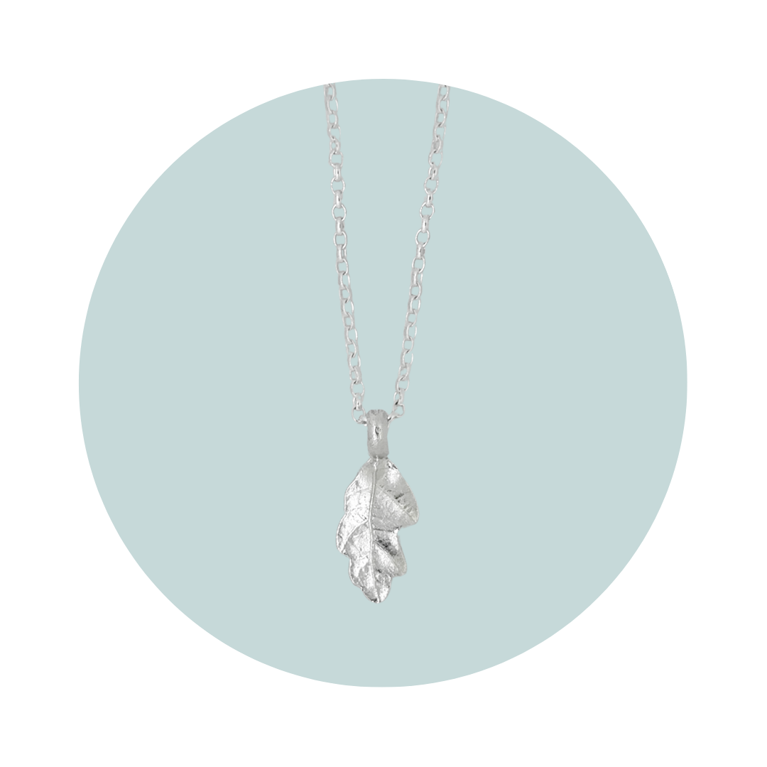 Silver Oak Leaf Necklace