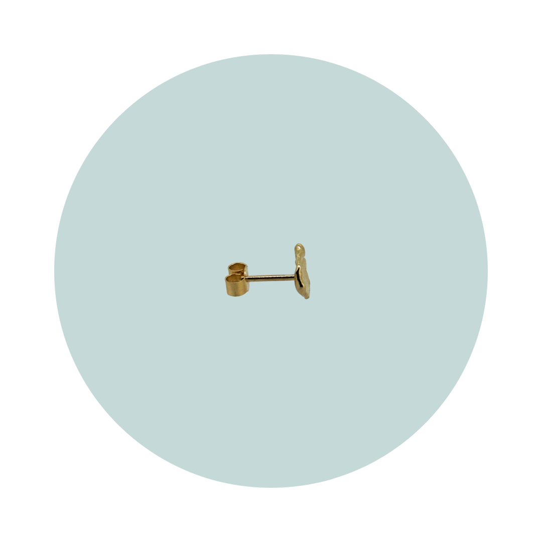 Flow Gold Stud Earring #2