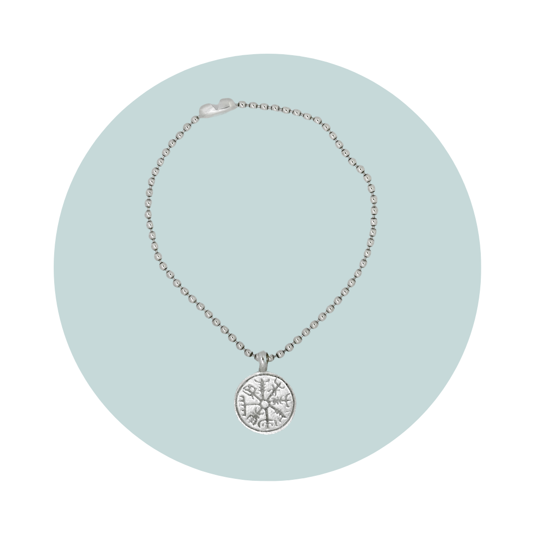 Silver Vegvísir Compass Bracelet | Guidance
