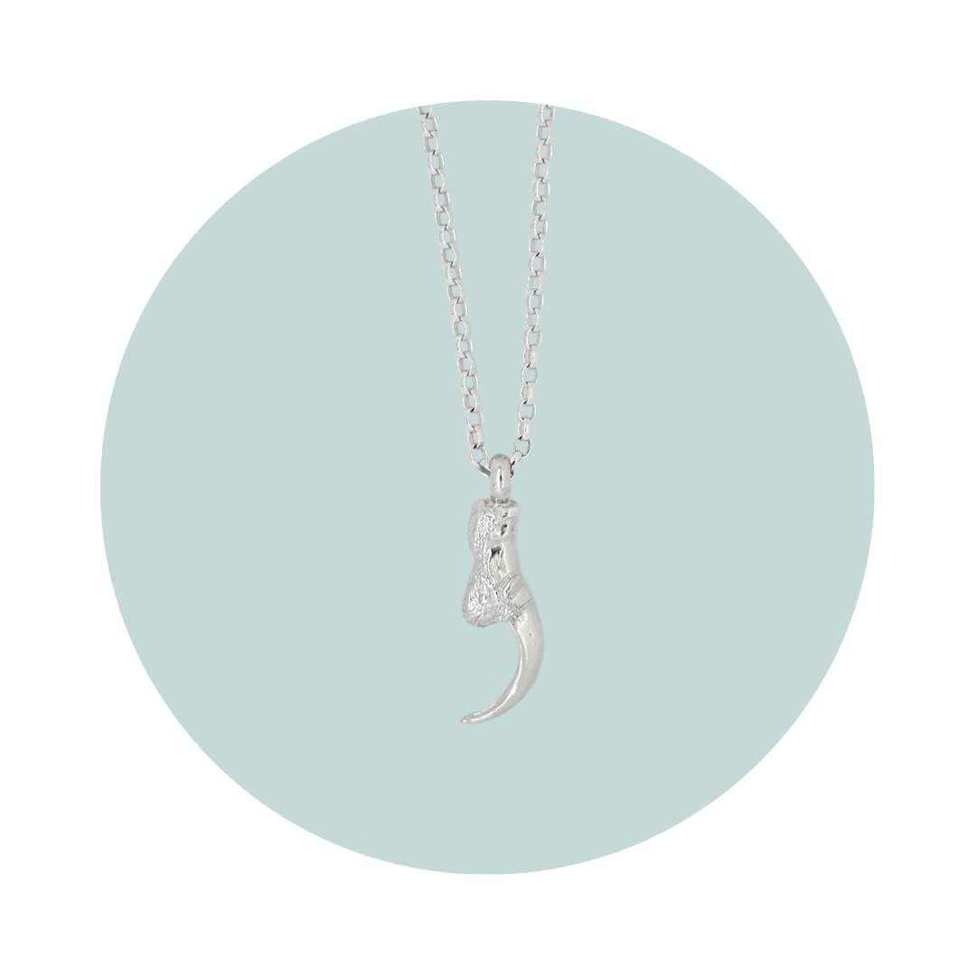 Silver Raven Claw Necklace