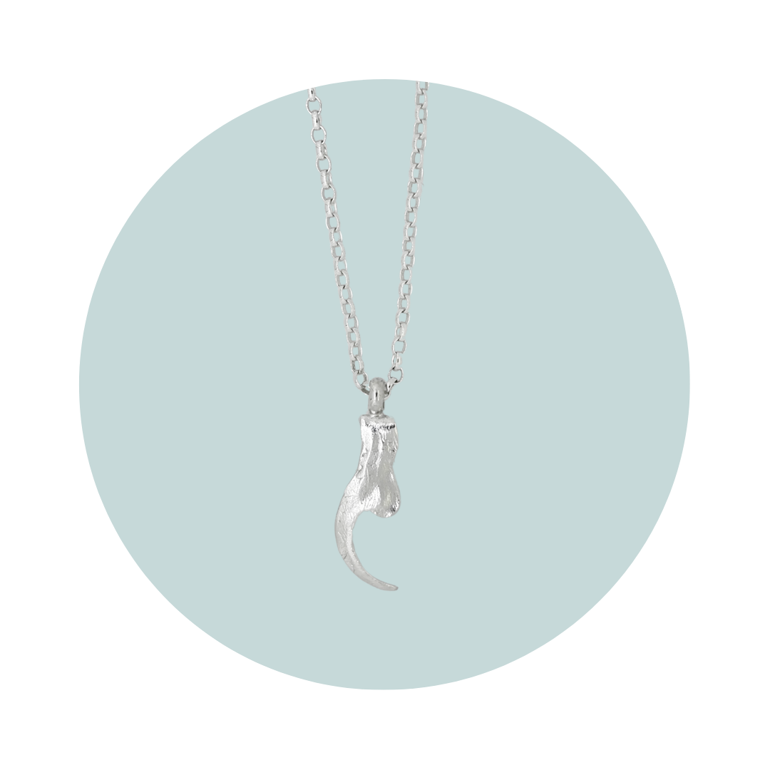 Silver Raven Claw Necklace