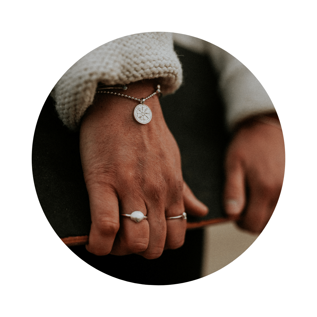 Silver Vegvísir Compass Bracelet | Guidance