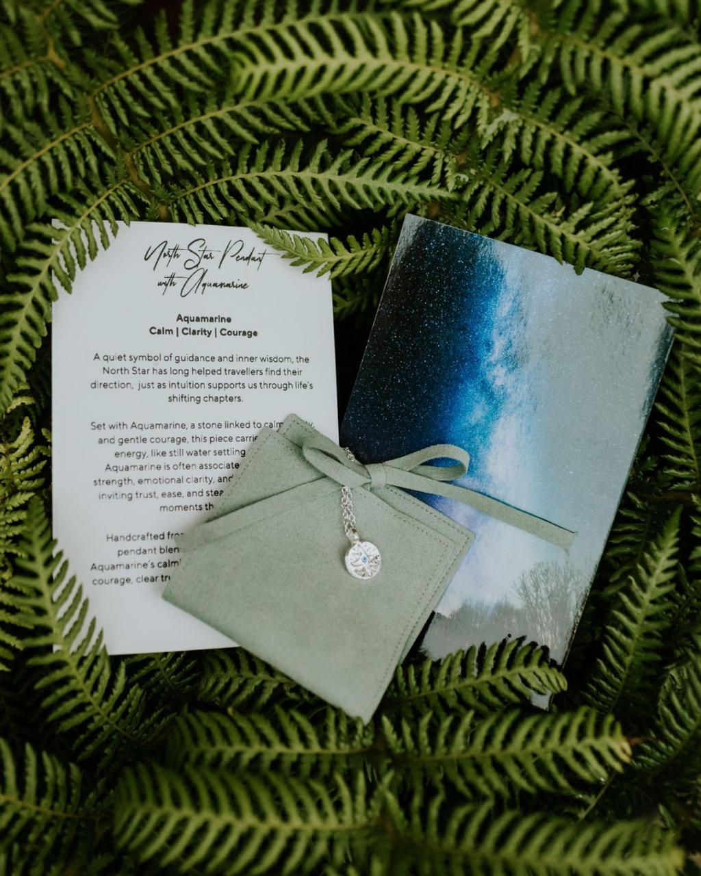 Silver North Star Pendant Necklace