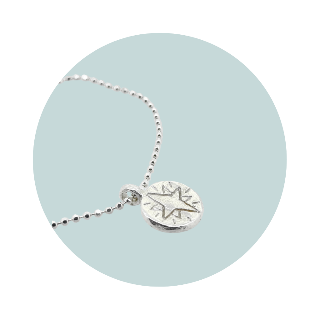 Silver North Star Charm Bracelet