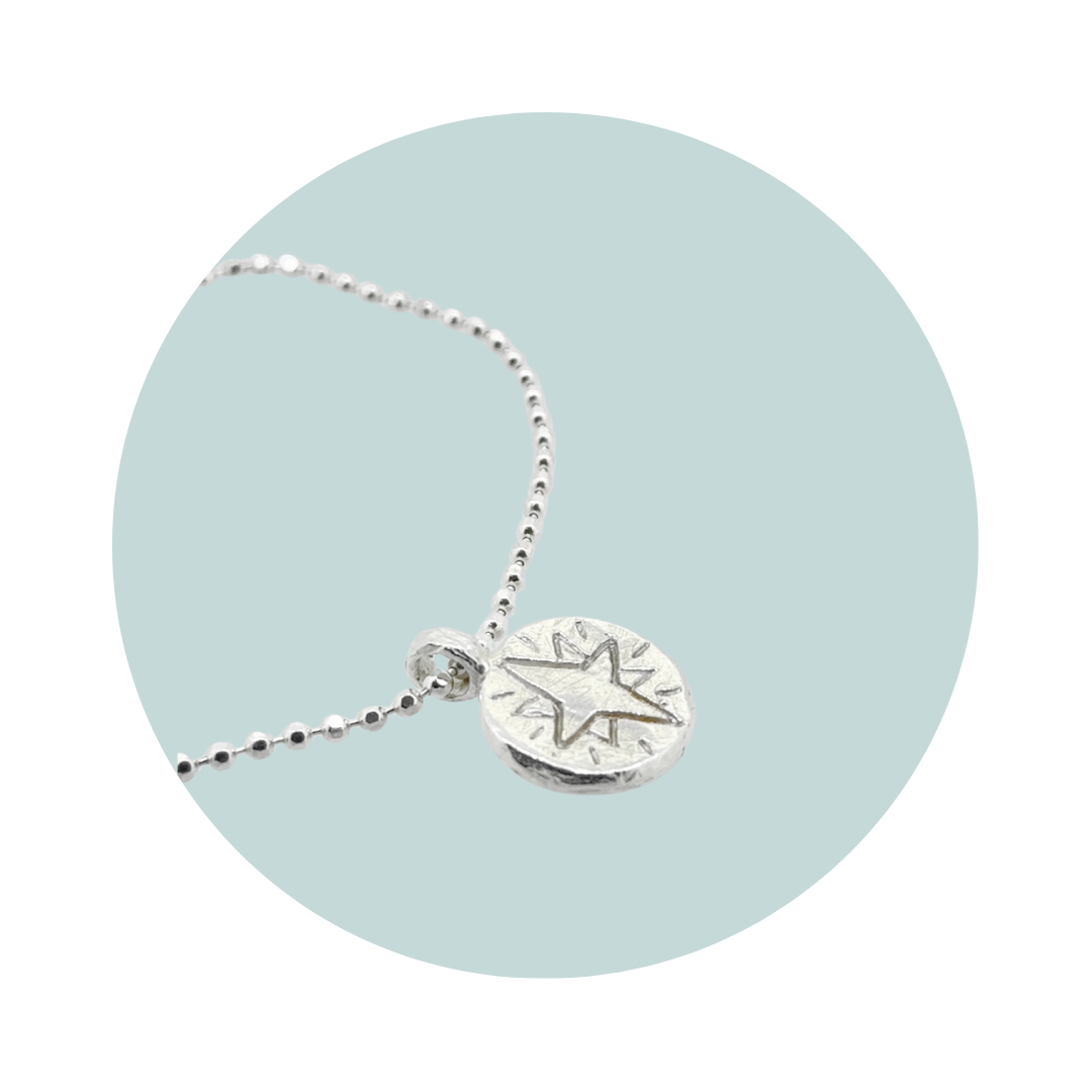 Silver North Star Charm Bracelet