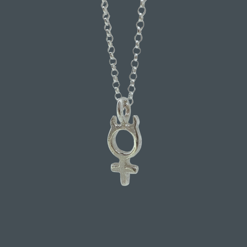 Mercury Planet Glyph Necklace