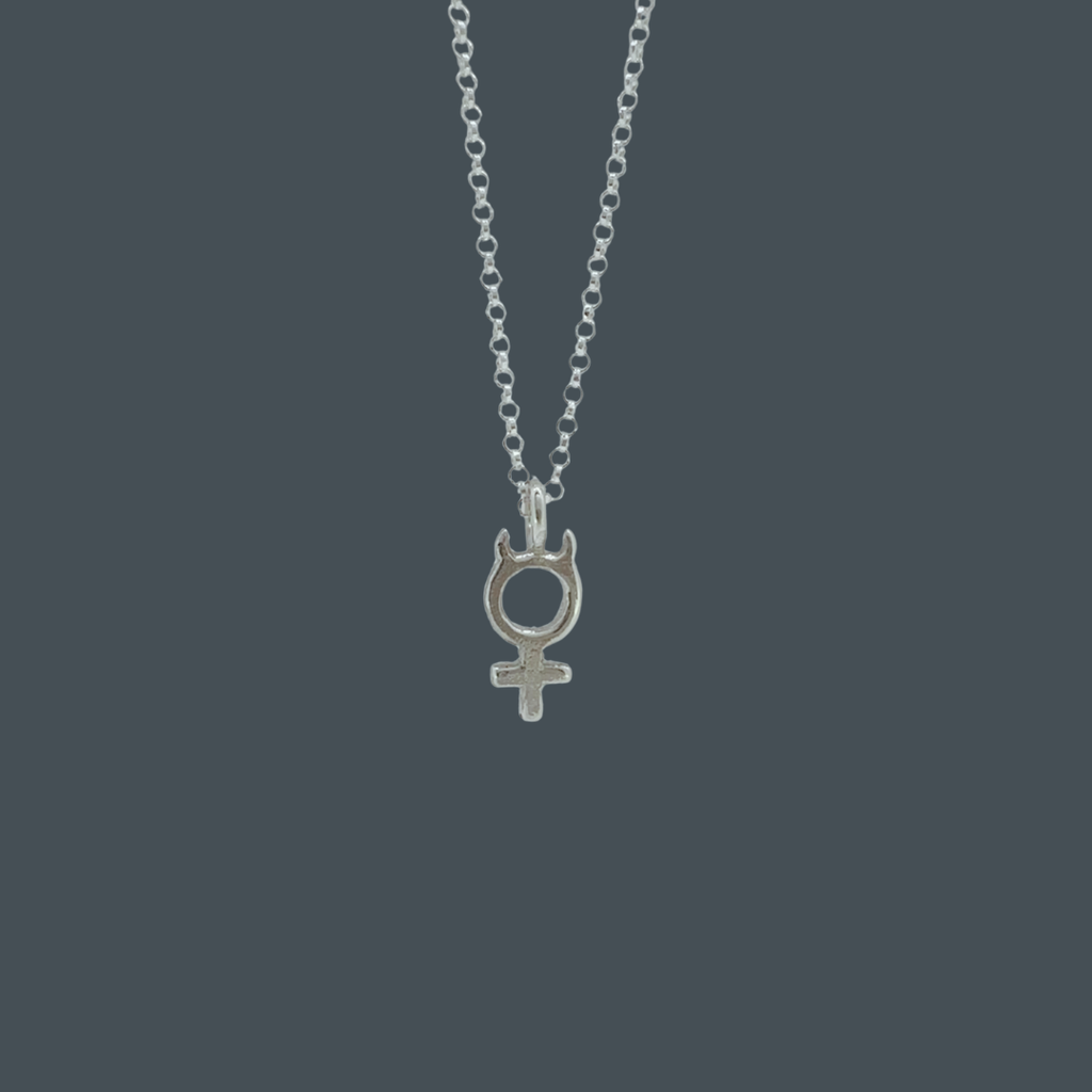Mercury Planet Glyph Necklace