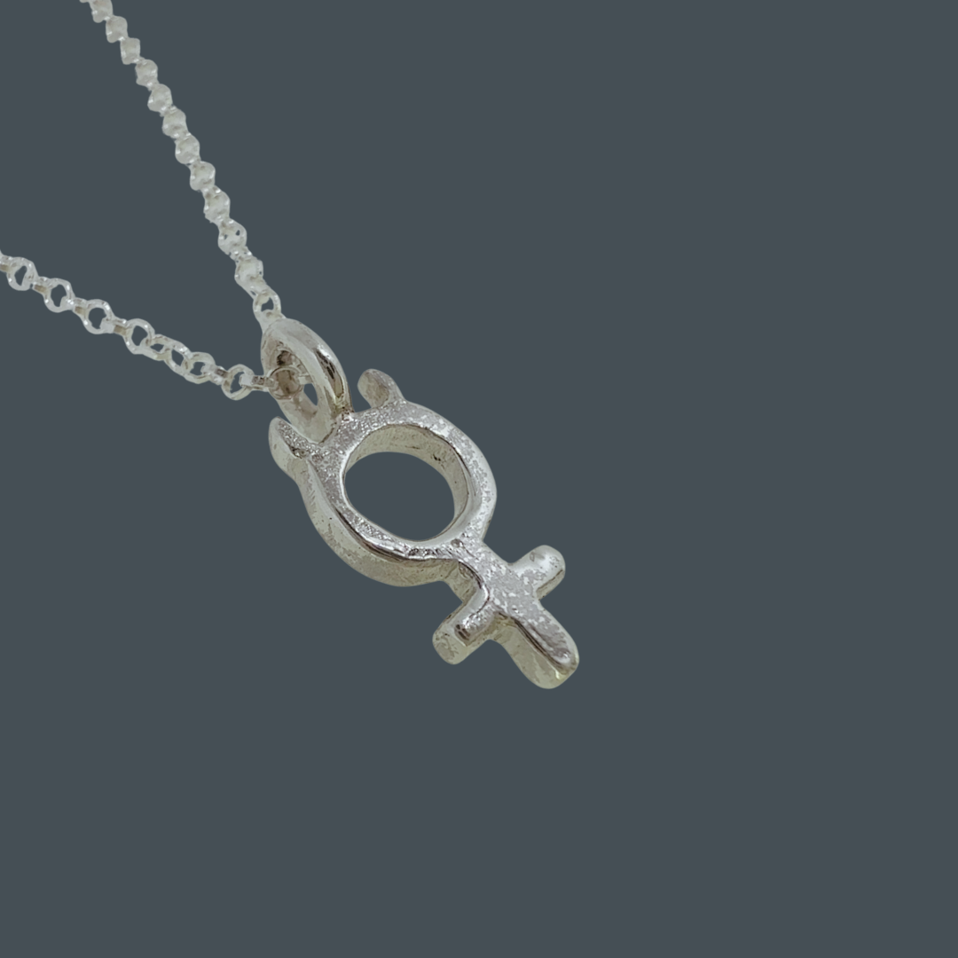 Mercury Planet Glyph Necklace