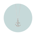 Silver Anchor Pendant Necklace