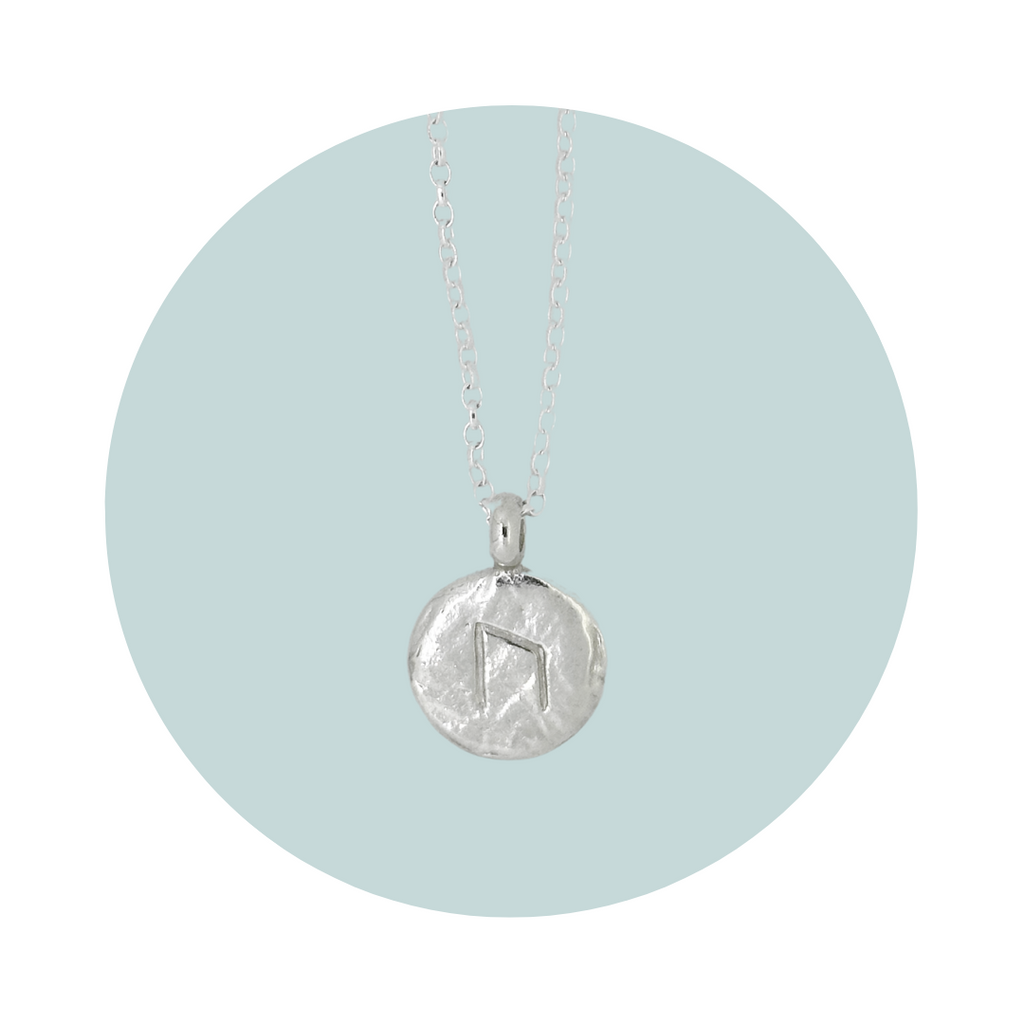 Silver Uruz Rune Necklace | Strength