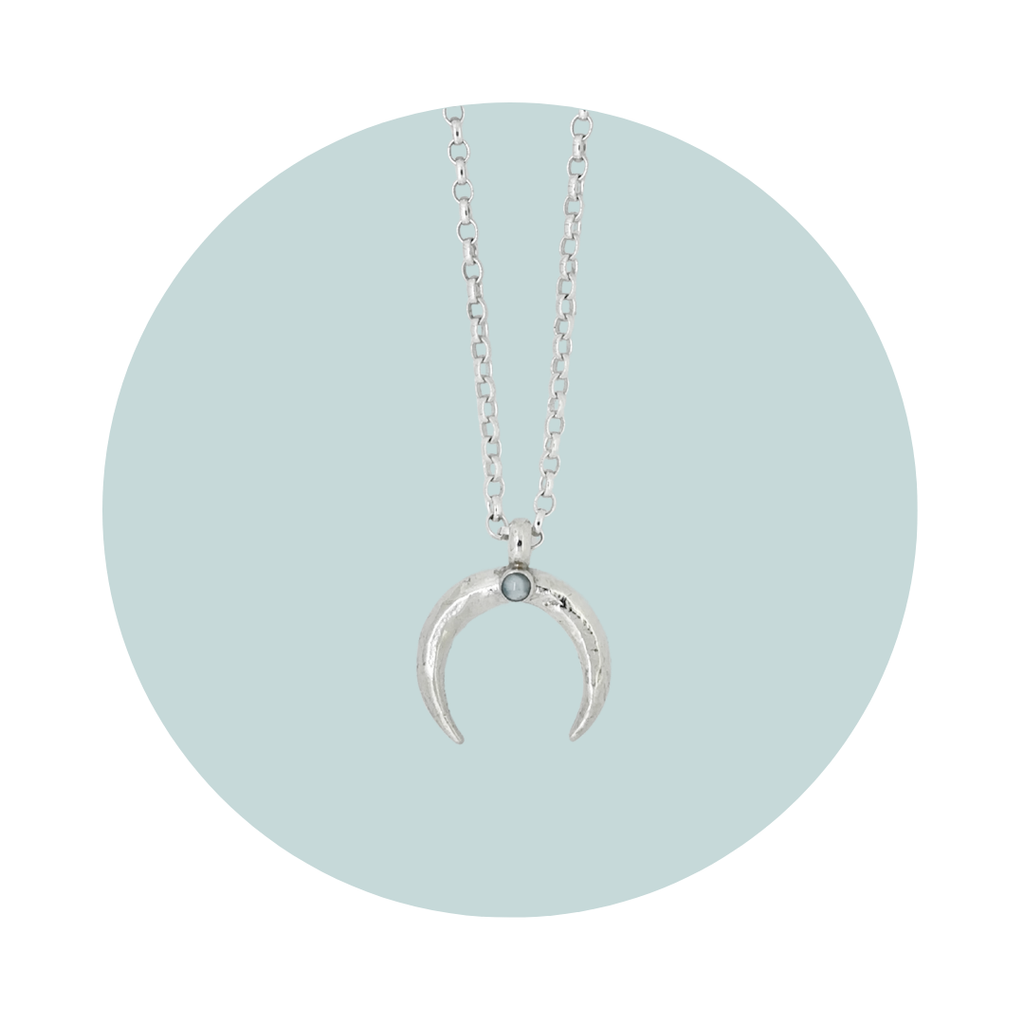 Silver Crescent Necklace | Selene & the Sea