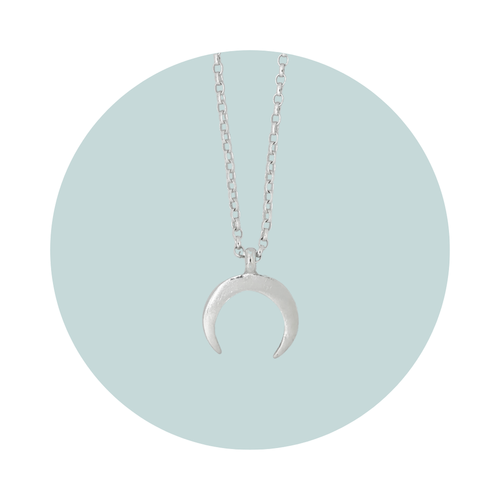 Silver Crescent Necklace | Selene & the Sea