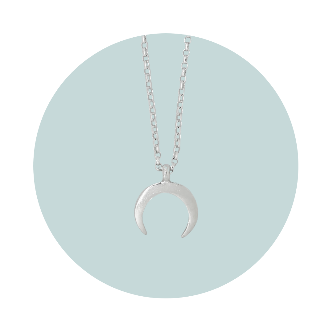 Silver Crescent Necklace | Selene & the Sea