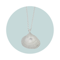 Silver Large Cockle Shell Necklace