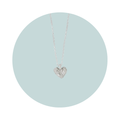 Silver Coral Heart Pendant Necklace