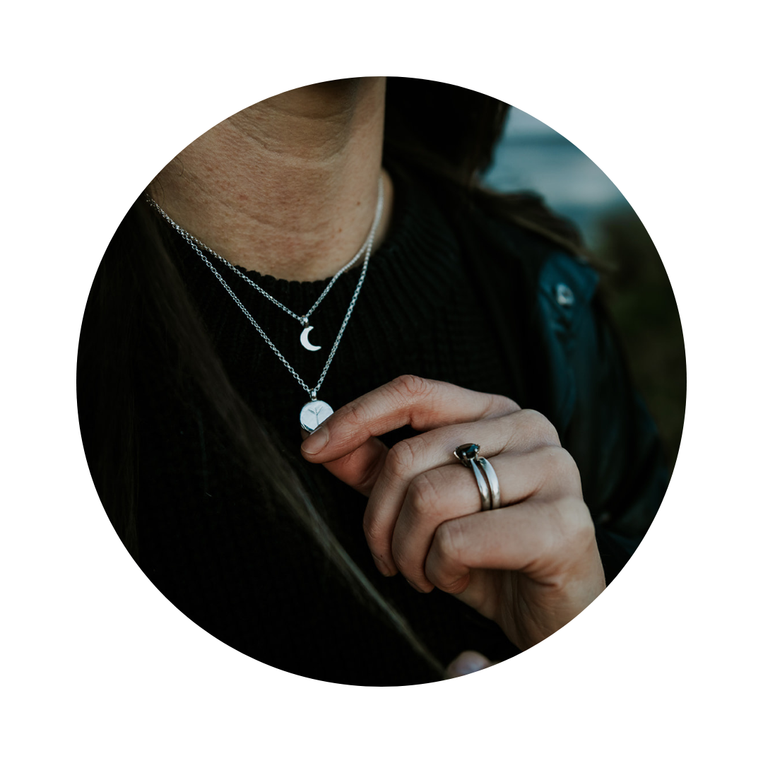 Silver Algiz Rune Necklace | Protection