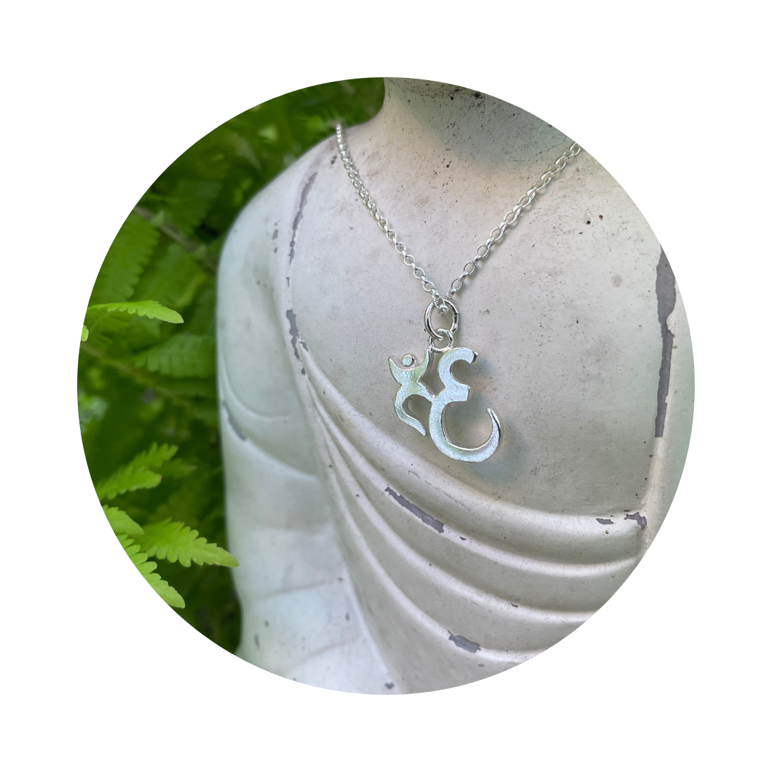 Silver Om (Aum) Symbol Necklace