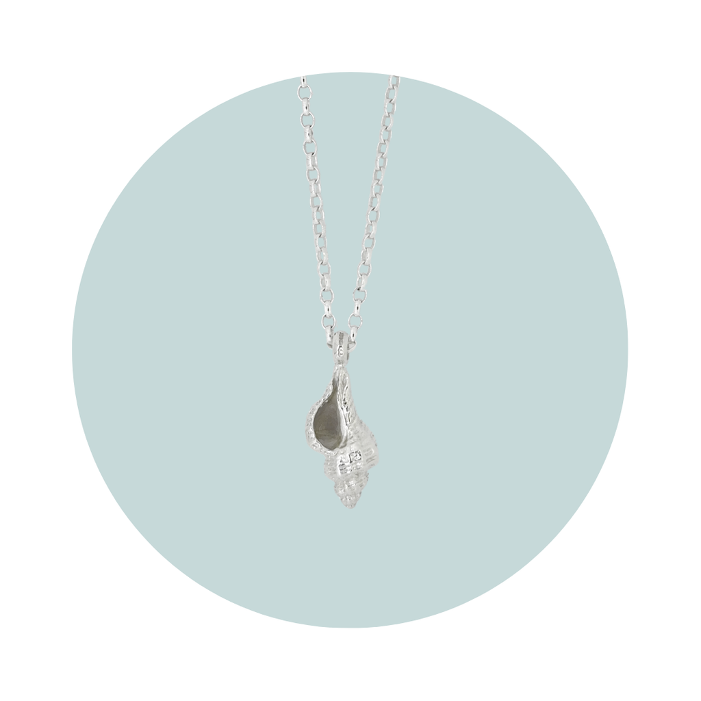 Silver Conch Shell Necklace