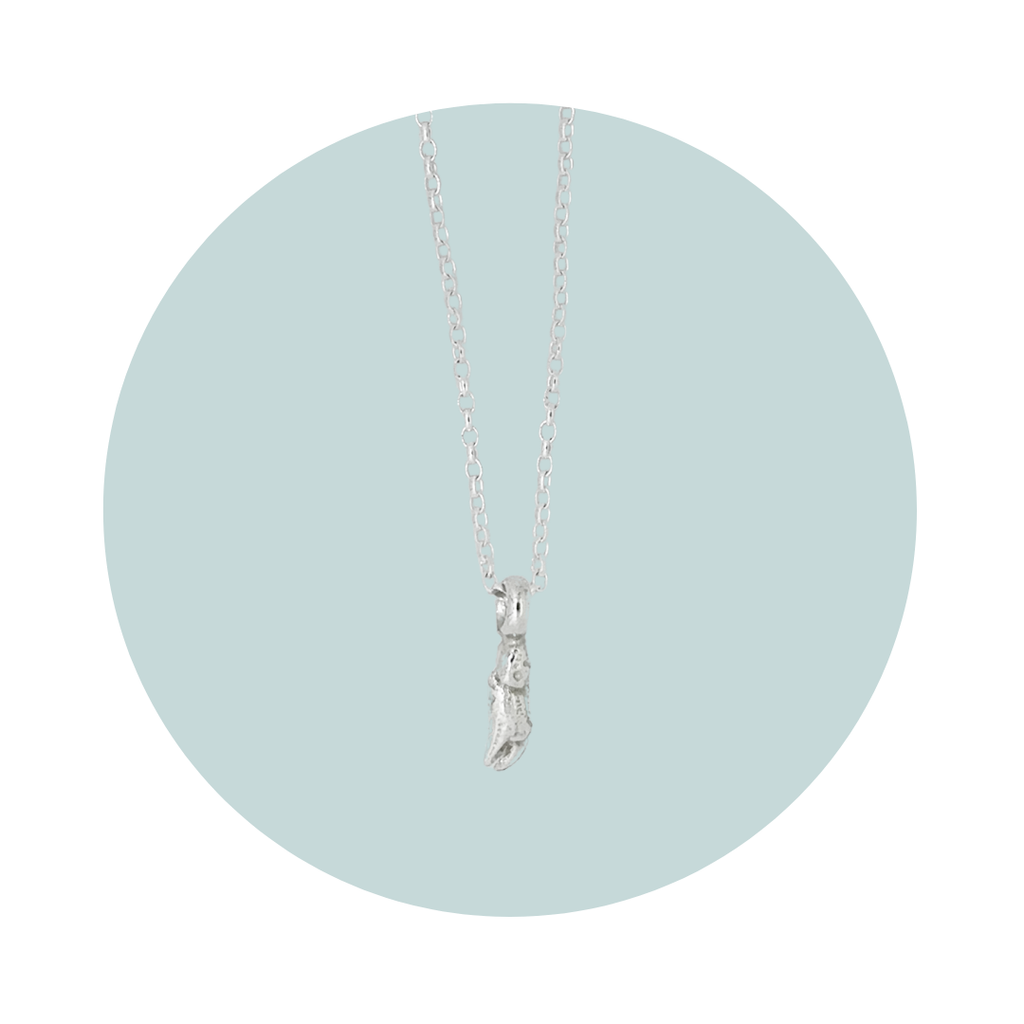 Silver Crab Claw Pendant Necklace