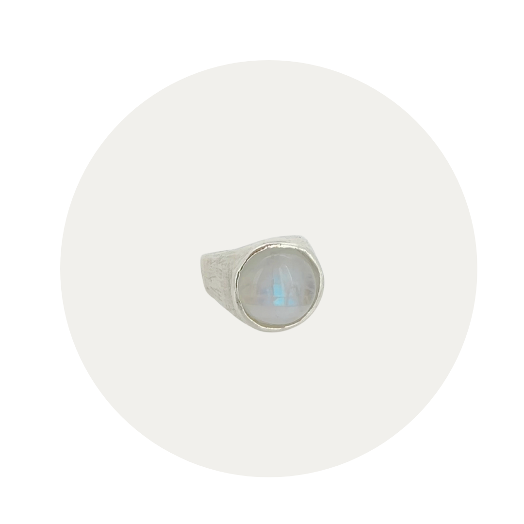 Silver Moonstone Sibyl Ring