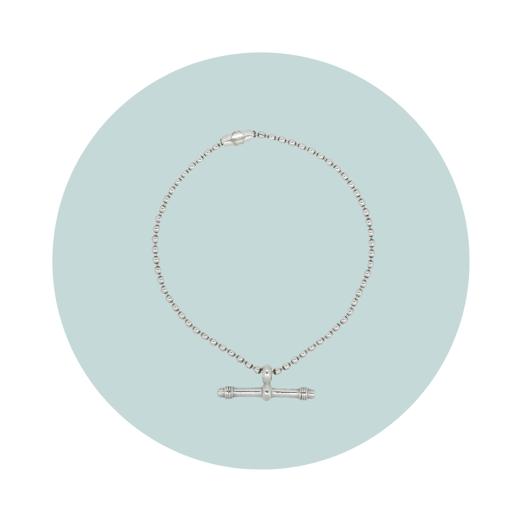 Silver Elements of Balance T-Bar Bracelet