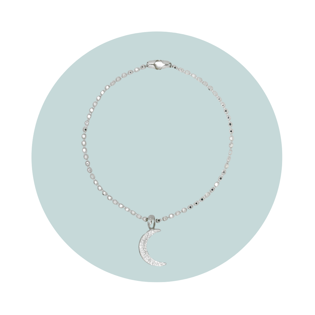 Silver Crescent Moon Bracelet