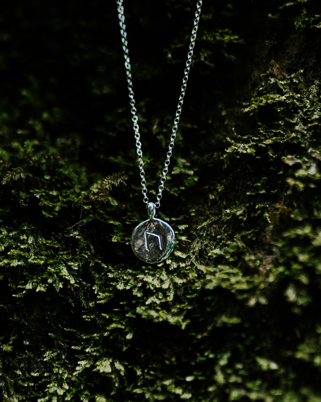 Silver Uruz Rune Necklace | Strength