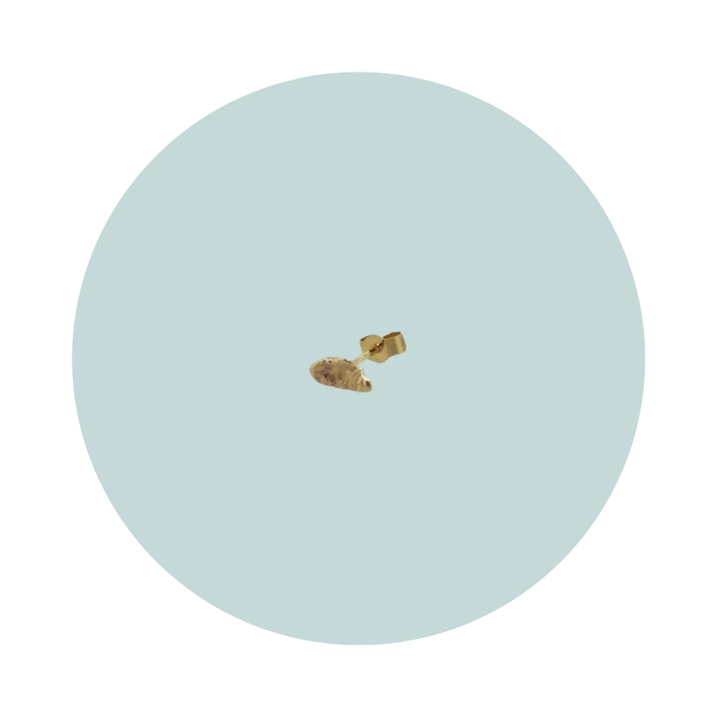 Flow Gold Stud Earring #3