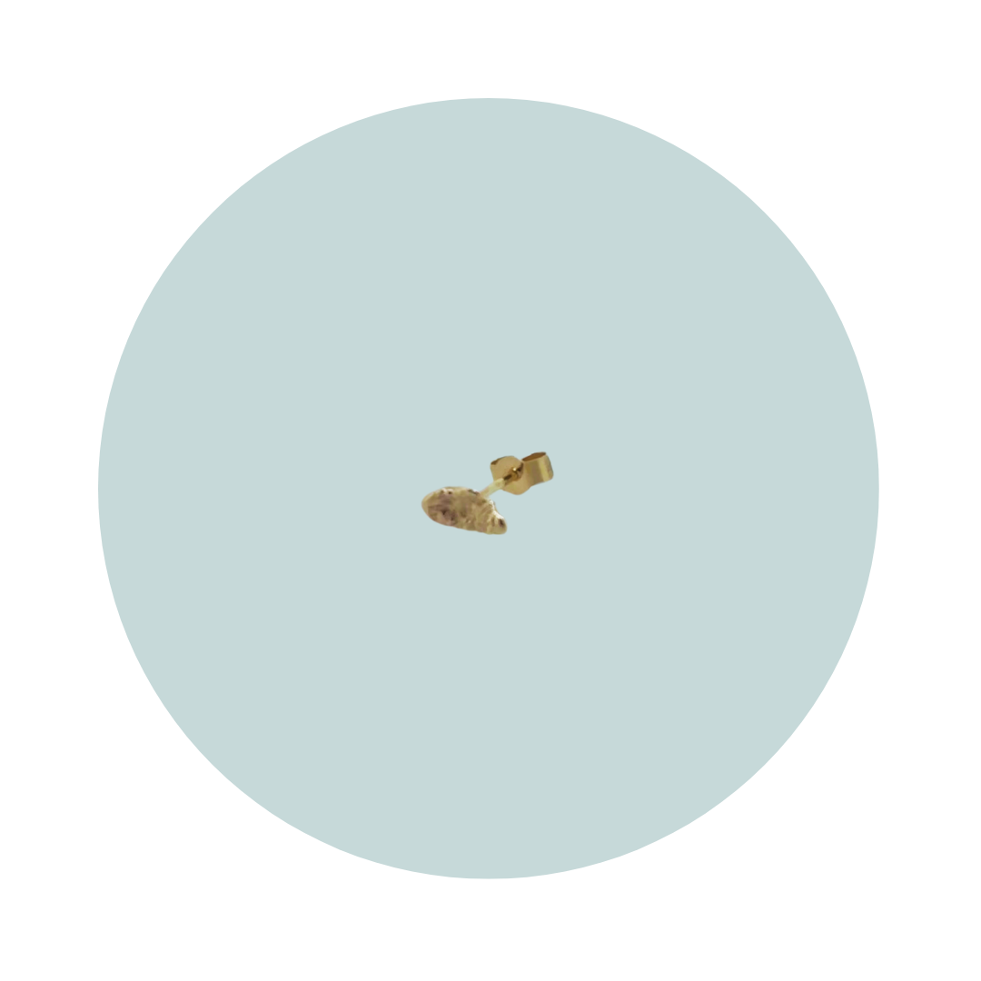Flow Gold Stud Earring #3