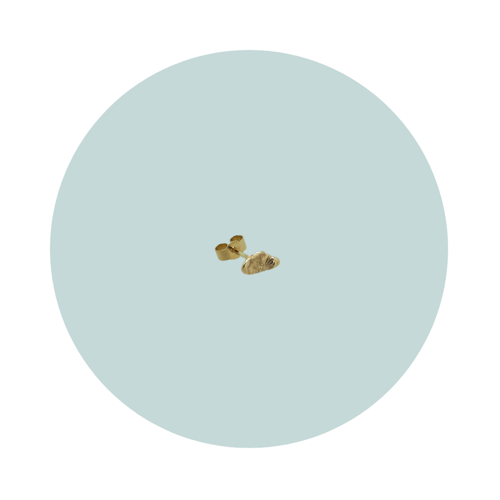 Flow Gold Stud Earring #3