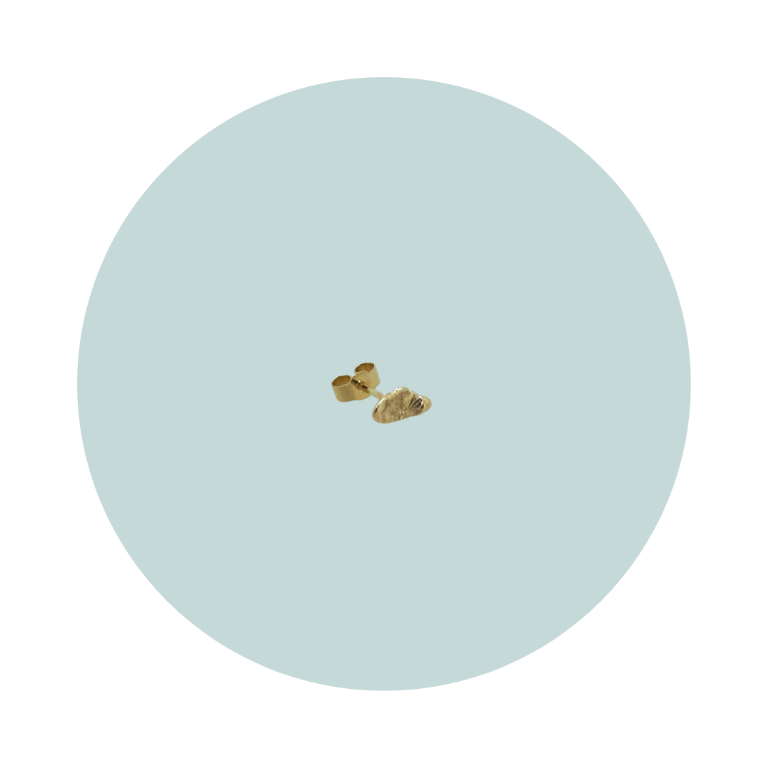 Flow Gold Stud Earring #3