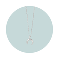 Silver Mini Selene Crescent Necklace