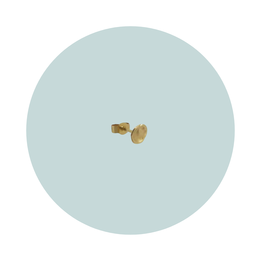 Flow Gold Stud Earring #4