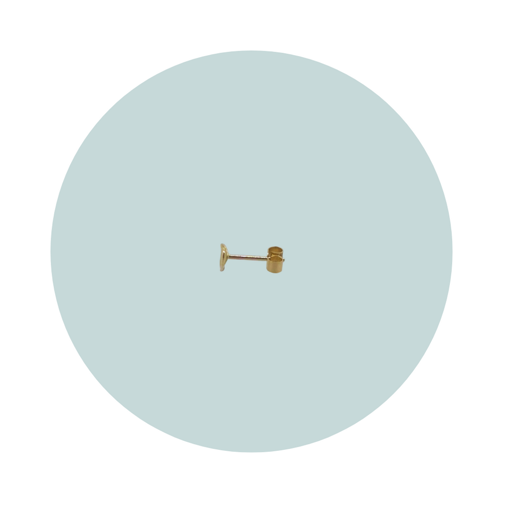 Flow Gold Stud Earring #4