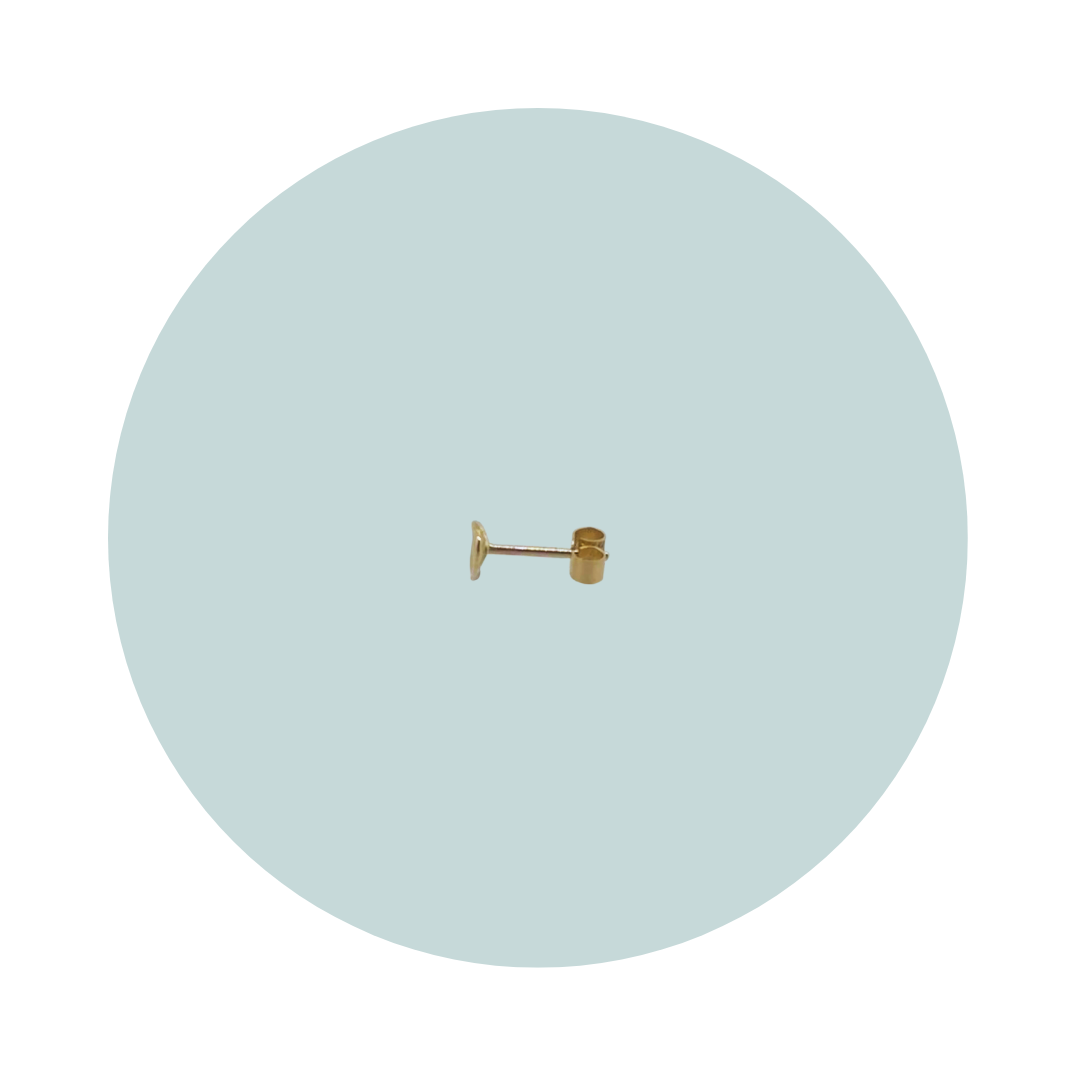 Flow Gold Stud Earring #4