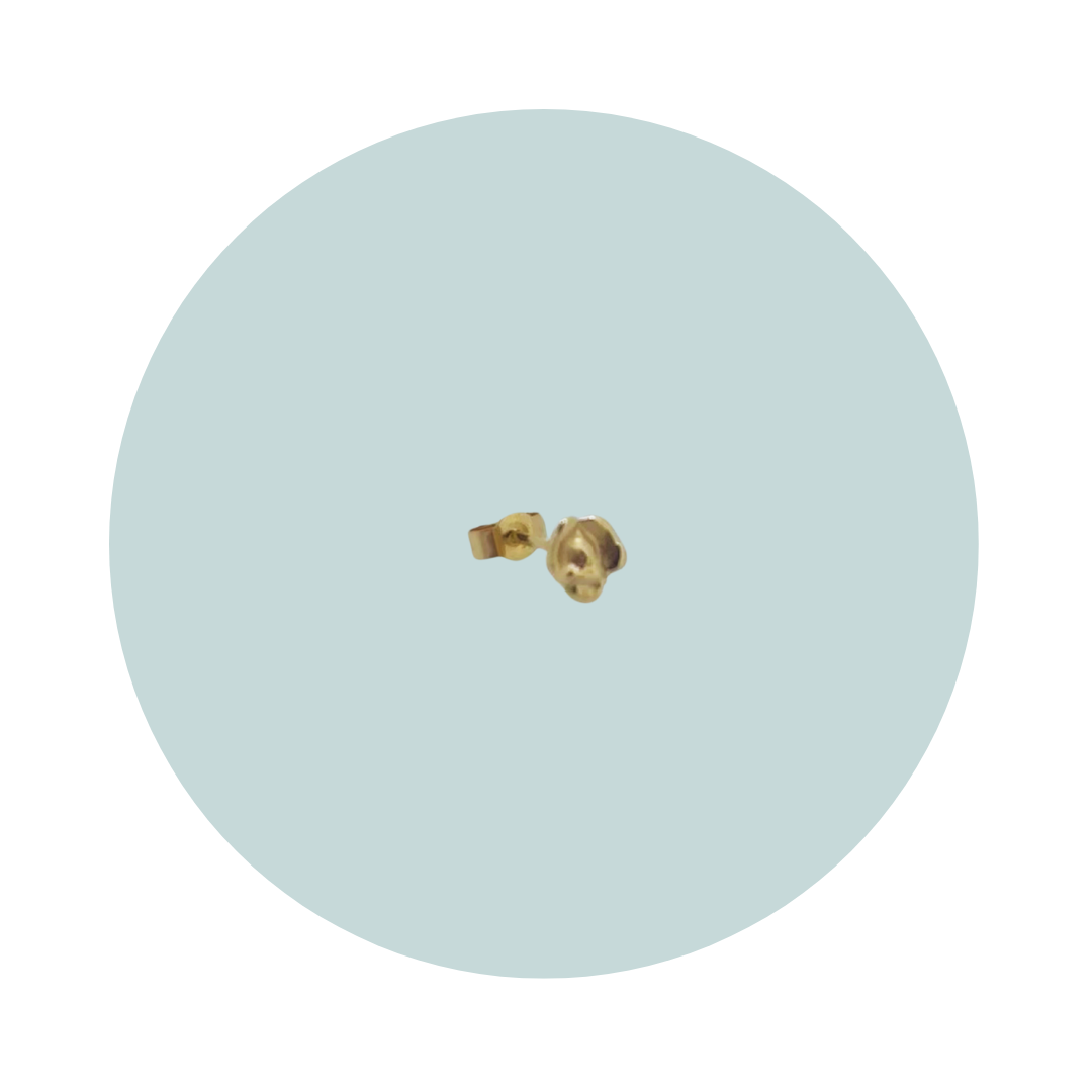 Flow Gold Stud Earring #5