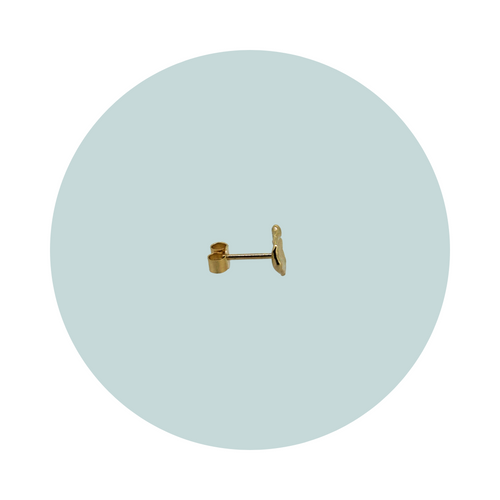 Flow Gold Stud Earring #2