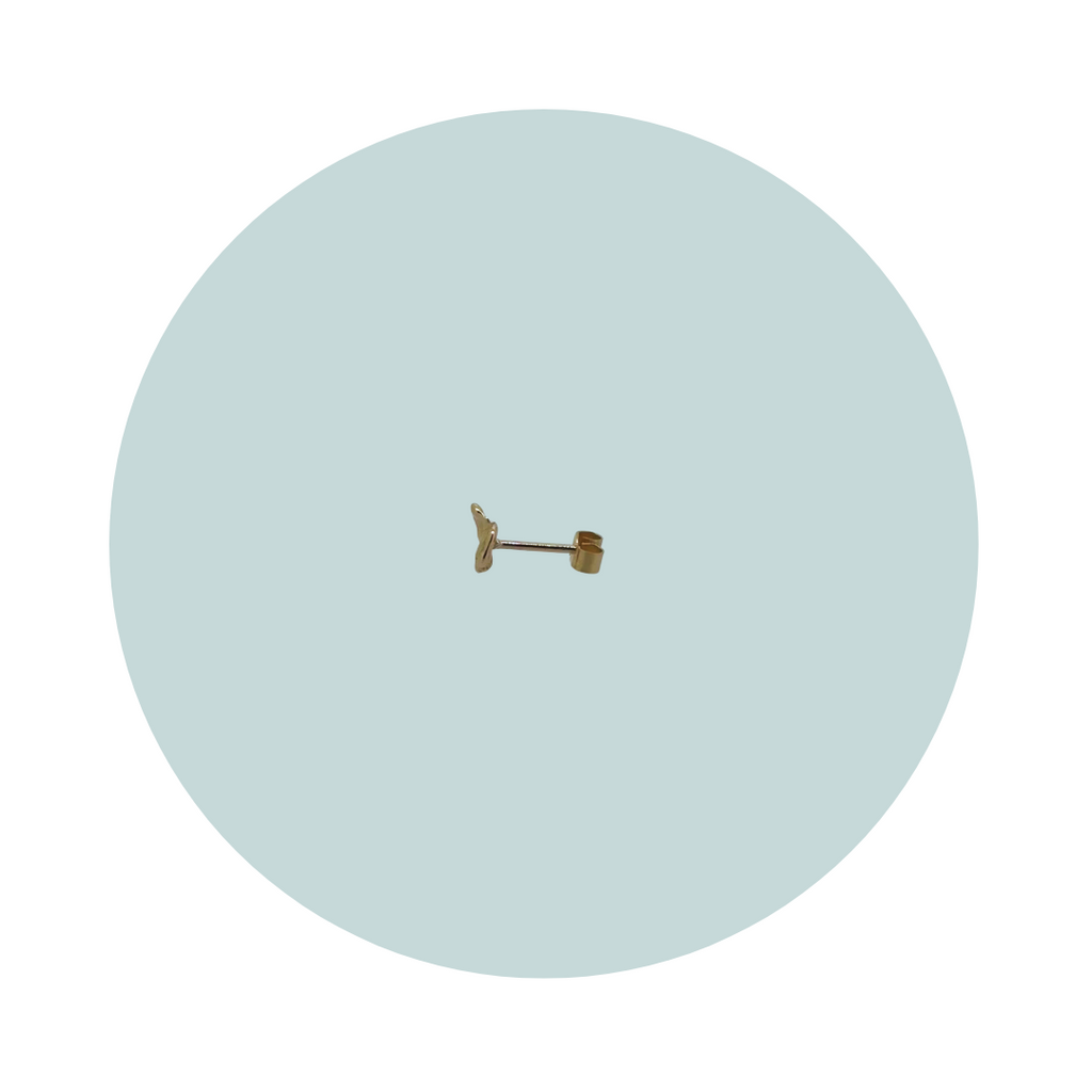 Flow Gold Stud Earring #5