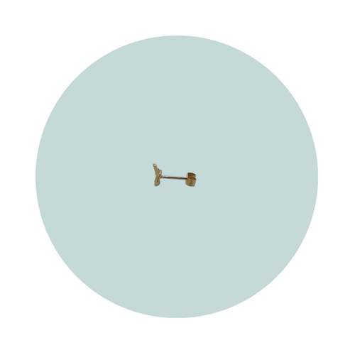 Flow Gold Stud Earring #5