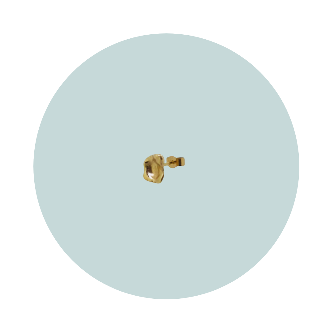 Flow Gold Stud Earring #6