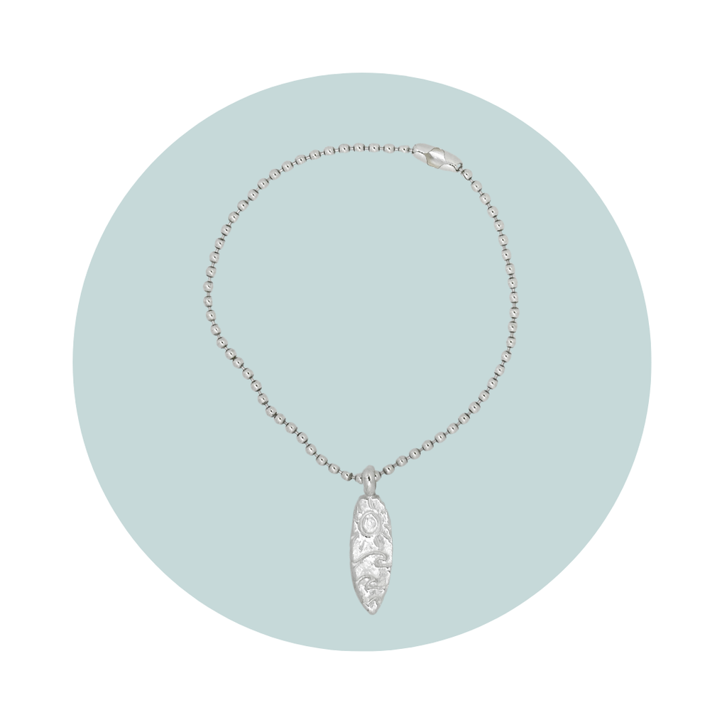 Silver Surfboard Bracelet