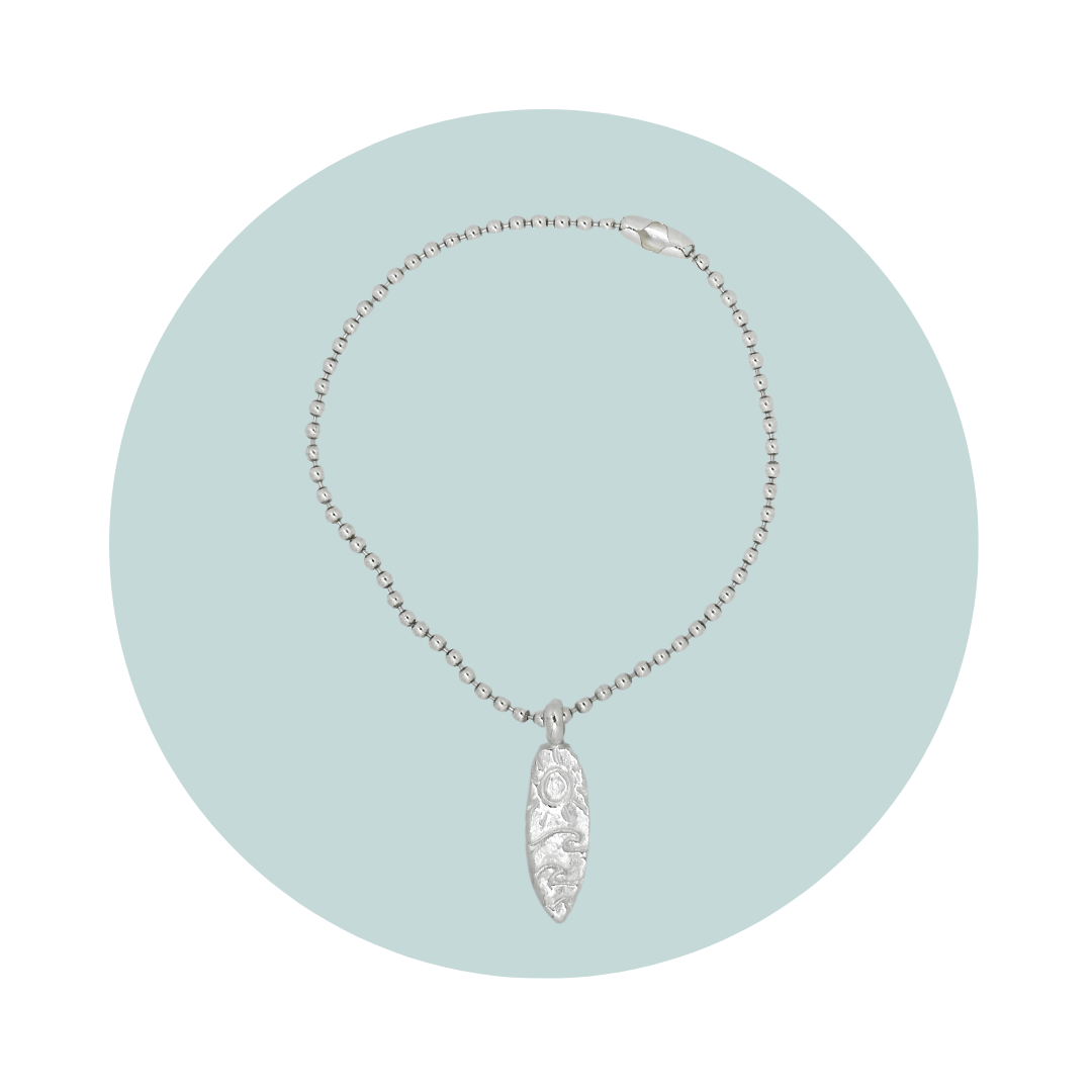Silver Surfboard Bracelet